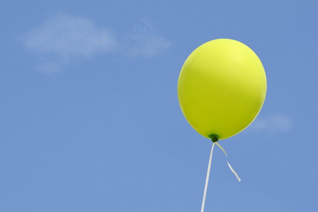 balloon, sky, blue