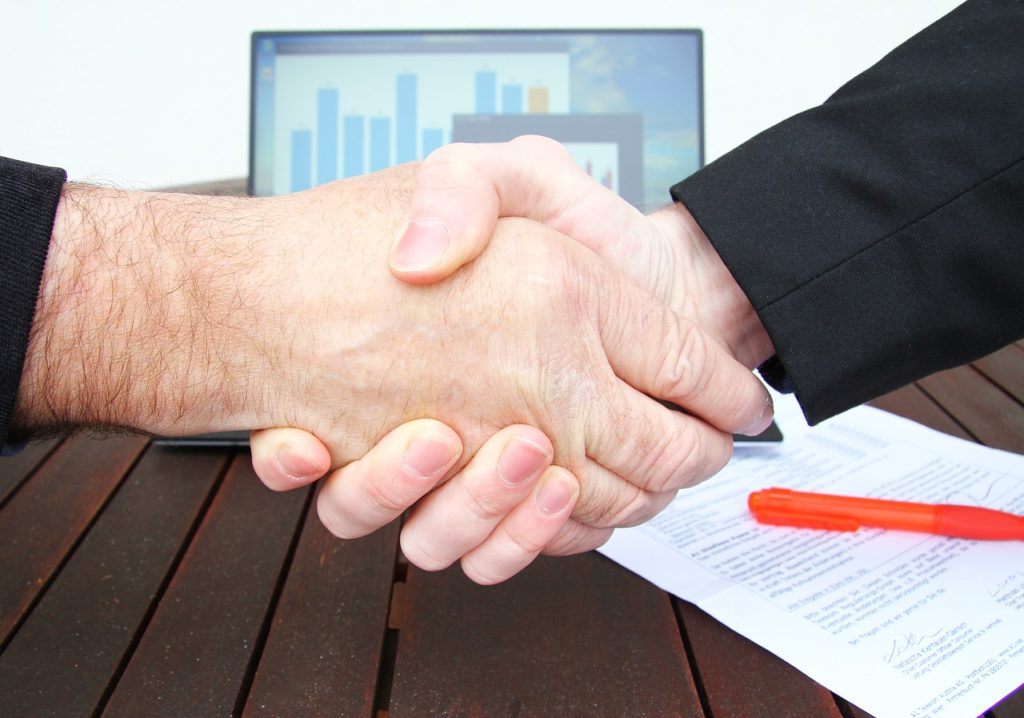 company, shaking hands, businessman